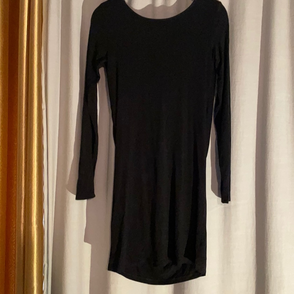 Black low back dress
